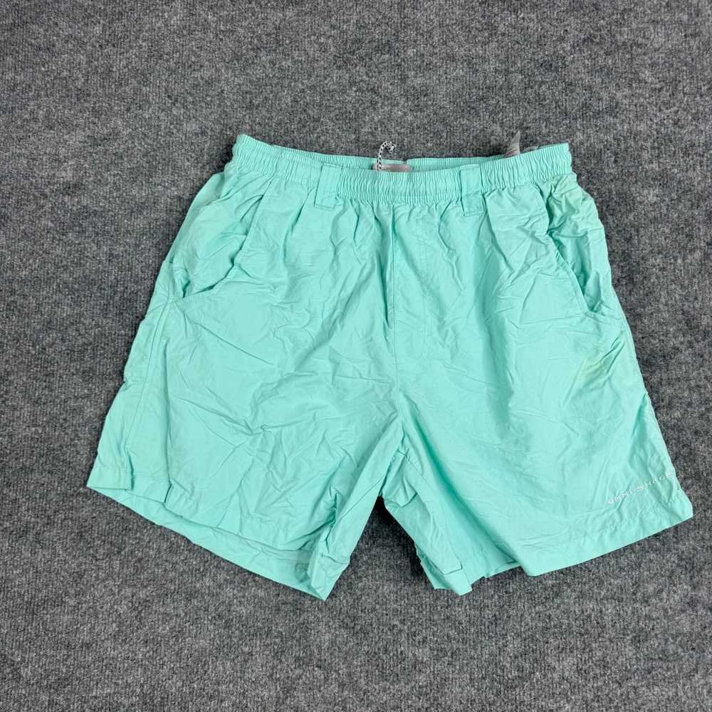 Columbia Shorts Mens Size S Mint Green Omni-Shade Hiking Outdoor Mesh Lined